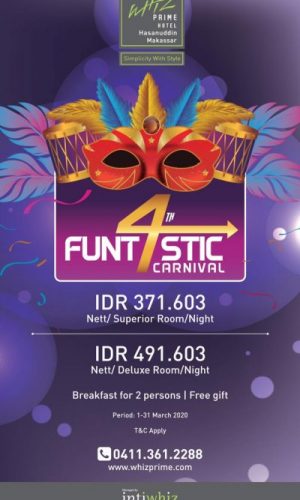 HUT ke 4, Hotel Whiz Prime Hasanuddin Makassar Tawarkan Promo Khusus