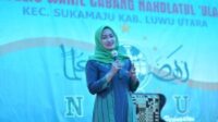 Indah Putri Indriani Hadiri Peringatan Isra Mi’raj Nabi Muhammad SAW di Sukamaju Lutra