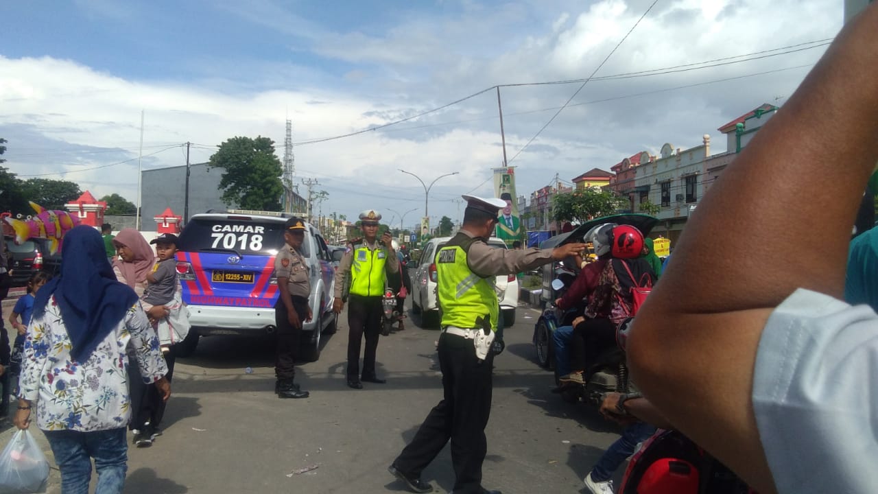 Antisipasi Kemacetan, Sat Lantas Polres Gowa Lakukan Pengamanan Jalan Sehat