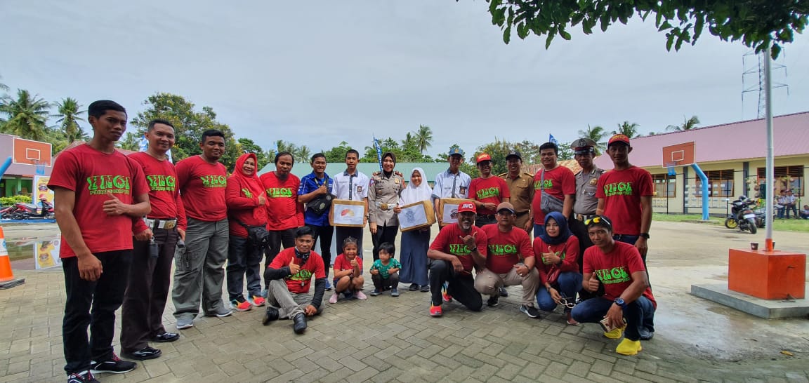 Bersama Komunitas Motor YNCI, Sat Lantas Polres Pinrang Gelar Kampanye Keselamatan Berlalu Lintas