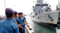 Danlantamal VI Sambut Kedatangan Kapal Perang  KRI Fatahilah-361 di Lantamal VI