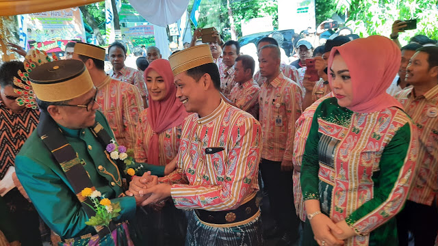 Kapolres Pangkep didampingi Ketua Bhayangkari hadiri Puncak Peringatan Hut Kabupaten Pangkep Ke- 60 Tahun
