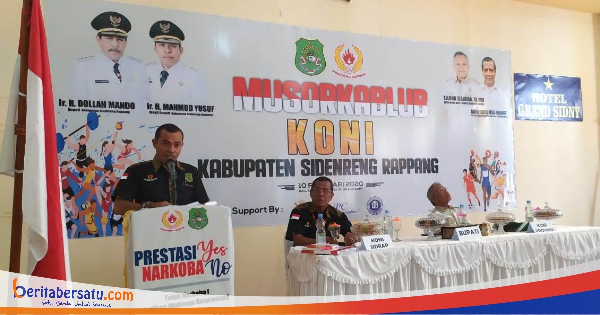 Musorkablub KONI, Pemkab Komitmen Dukung Pembinaan Olahraga di Sidrap