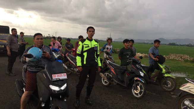 Polres Maros Razia Balap Liar ki di Jalur Maminasata, Bontojolong