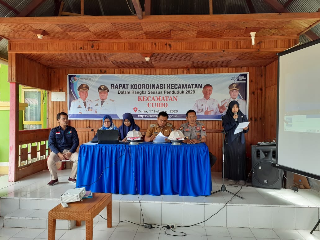 Polsek Curio Hadiri Rapat Koordinasi Sensus Penduduk Online di Kecamatan