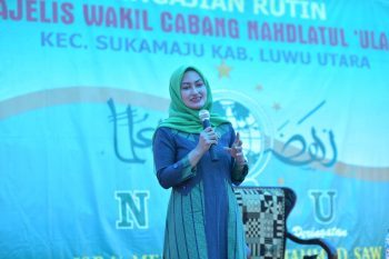 Indah Putri Indriani Hadiri Peringatan Isra Mi’raj Nabi Muhammad SAW di Sukamaju Lutra